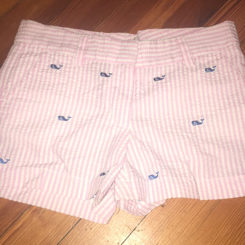 Vineyard vines striped shorts with blue whales